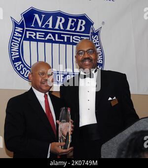 Sekretär Alphonso Jackson in Las Vegas, Nevada, um die jährliche Winterkonferenz der National Association of Real Estate Brokers zu sprechen. Stockfoto