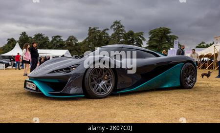 Viritech Apricale - das erste Wasserstoff-Hypercar der Welt, das auf dem Salon Privé Concours d’Elégance im Blenheim Palace ausgestellt wird Stockfoto
