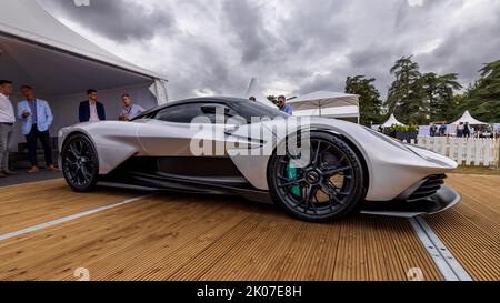 Aston Martin Valkyrie, ausgestellt auf der Salon Privé Concours d’Elégance Motorshow, die am 4.. September 2022 im Blenheim Palace stattfand Stockfoto