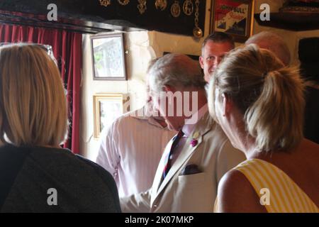 Prinz Charles besucht Nordwales Stockfoto