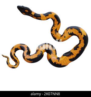 Bismarck-Ringelpython 3D Illustration. Stockfoto