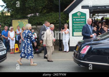 Prinz Charles besucht Nordwales Stockfoto