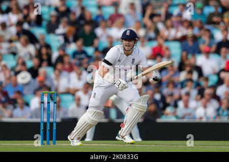 Englands Alex Lees während des dritten LV= Insurance Test Day 3 von 5 England gegen Südafrika im Kia Oval, London, Vereinigtes Königreich. 10. September 2022. (Foto von Ben Whitley/News Images) in London, Großbritannien am 9/10/2022. (Foto von Ben Whitley/News Images/Sipa USA) Quelle: SIPA USA/Alamy Live News Stockfoto