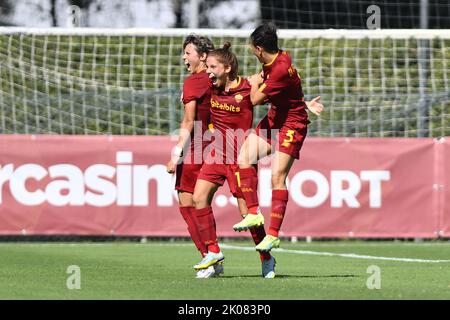 Valentina Giacinti von AS Roma Women während der 2. Tage der Serie A Meisterschaft zwischen A.S. Roma Frauen und A.C. Mailänder Frauen im stadio Tre Fontane am 10.. September 2022 in Rom, Italien. Stockfoto