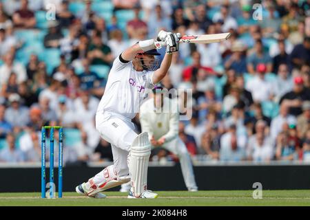 Englands Alex Lees während des dritten LV= Insurance Test Day 3 von 5 England gegen Südafrika im Kia Oval, London, Vereinigtes Königreich. 10. September 2022. (Foto von Ben Whitley/News Images) in London, Großbritannien am 9/10/2022. (Foto von Ben Whitley/News Images/Sipa USA) Quelle: SIPA USA/Alamy Live News Stockfoto