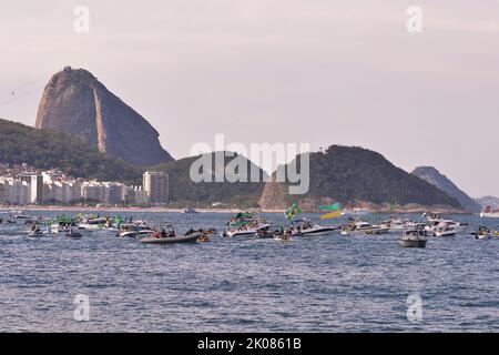 Gedenkfeier der zweihundertjährigen Unabhängigkeit Brasiliens mit einer Demonstration der Unterstützung für den Präsidenten der Republik Jair Messias Bolsona Stockfoto