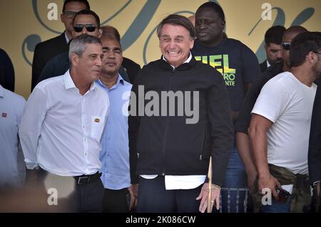 Gedenkfeier der zweihundertjährigen Unabhängigkeit Brasiliens mit einer Demonstration der Unterstützung für den Präsidenten der Republik Jair Messias Bolsona Stockfoto