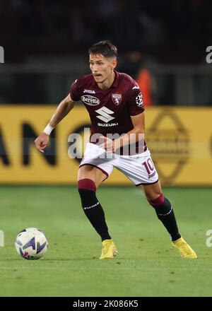 Turin, Italien, 5.. September 2022. Sasa Lukic vom FC Turin während des Spiels der Serie A im Stadio Grande Torino, Turin. Bildnachweis sollte lauten: Jonathan Moscrop / Sportimage Stockfoto