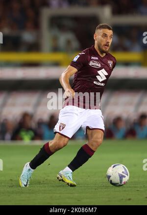 Turin, Italien, 5.. September 2022. Nikola Vlasic vom FC Turin während des Spiels der Serie A im Stadio Grande Torino, Turin. Bildnachweis sollte lauten: Jonathan Moscrop / Sportimage Stockfoto