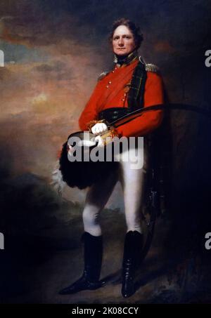 Porträt des Major James Lee Harvey von Sir Henry Raeburn RA RSA FRSE (4. März 1756 - 8. Juli 1823) war ein schottischer Porträtmaler. Er diente als Porträtmaler von König George IV in Schottland Stockfoto