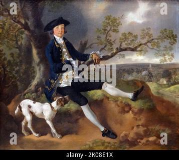 John Plampin war ein Tintenfische aus Shimpling, Bury St. Edmunds. Gemalt c1752 von Thomas Gainsborough RA FRSA (14. Mai 1727 (getauft) - 2. August 1788) war ein englischer Porträt- und Landschaftsmaler, Zeichner und Grafiker Stockfoto