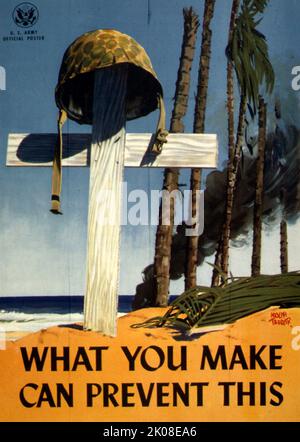 Was Sie machen, kann dies verhindern - American World war II Home Frontposter Stockfoto