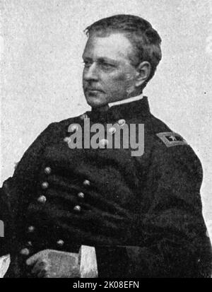 Joseph Hooker (13. November 1814 - 31. Oktober 1879) war ein amerikanischer General des Bürgerkrieges für die Union, der vor allem wegen seiner entscheidenden Niederlage durch den konföderierten General Robert E. Lee bei der Schlacht von Chancellorsville im Jahr 1863 in Erinnerung blieb Stockfoto