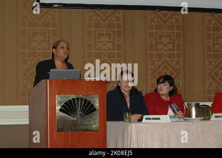 Housing Summit – vom HUD gesponserter Gipfel zum Thema Wohnen, „Partnering for Responsible Policy“, im Mandarin Hotel, Washington, D.C. Thema des Housing Summit: HUD-gesponserter Wohnungsbaugipfel „Partnering for Responsible Policy“ im Mandarin Hotel, Washington, D.C. Stockfoto