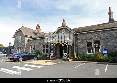 Bahnhof, Grange-over-Sands, Cumbria Stockfoto