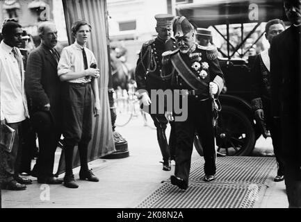 Togo bei der U.S. Naval Academy, [Annapolis, Maryland], 1911. [Marschall-Admiral der Marquis Togo Heihachiro war Admiral der Flotte der kaiserlichen japanischen Marine.] Stockfoto