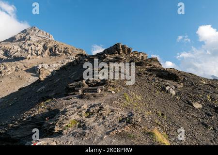 Pass der Berner Alpen, Sefinenfurgge Pass Schweiz 2612 m Stockfoto