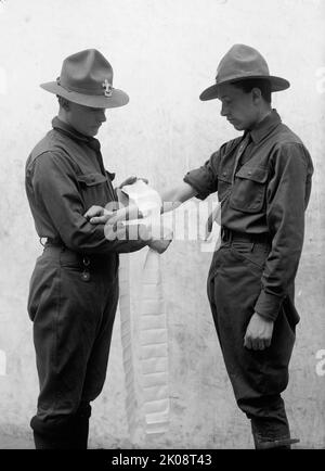 Vorführung Des Pfadfindertrainings, 1912. Stockfoto