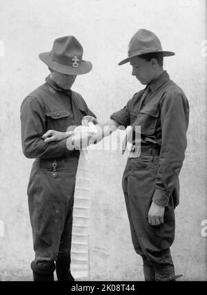 Vorführung Des Pfadfindertrainings, 1912. Stockfoto