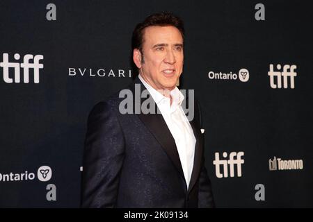 Toronto, Kanada. 09. September 2022. Nicolas Cage nimmt an der Premiere von „Butcher's Crossing“ des Toronto International Film Festival 2022 in der Roy Thomson Hall am 09. September 2022 in Toronto, Ontario, Teil. Foto: PICJER/imageSPACE/Sipa USA Kredit: SIPA USA/Alamy Live News Stockfoto