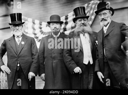 Mason's International Congress of 33. Grad. Gibson; Dr. Paul Etier; Castellot; Jean Marie Raymond, 1912. [ [Freimaurer. Grand Commander Jos &#xe9; Castellot?]. Stockfoto