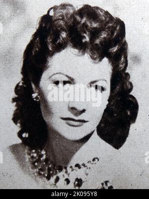 Margaret Lockwood, CBE (15. September 1916 - 15. Juli 1990), war eine englische Schauspielerin. Zu ihren Filmauftritten gehörten The Lady Vanishes (1938), Night Train to Munich (1940), The man in Grey (1943) und The Wicked Lady (1945), eine der beliebtesten Filmstars Großbritanniens der Jahre 1930s und 1940s. Stockfoto