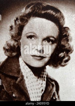 Anna Neagle. Dame Florence Marjorie Wilcox DBE (geb. Robertson; 20. Oktober 1904 - 3. Juni 1986), professionell bekannt als Anna Neagle, war eine englische Bühnen- und Filmschauspielerin, Sängerin und Tänzerin. Stockfoto