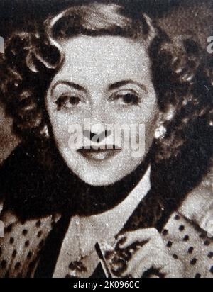 Bette Davis. Ruth Elizabeth 'Bette' Davis (5. April 1908 - 6. Oktober 1989) war eine amerikanische Schauspielerin mit einer Karriere von mehr als 50 Jahren und 100 Schauspielkrediten. Stockfoto