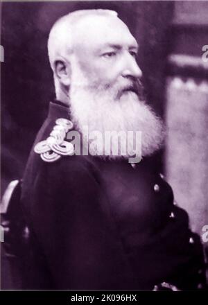 Leopold II. (1835 - 1909) war von 1865 bis 1909 der zweite König der Belgier und von 1885 bis 1908 durch seine eigenen Bemühungen der König-Souverän des Kongo-Freistaates. Stockfoto