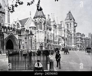 Vintage-Fotografie von London im späten viktorianischen Zeitalter, England, 1895. Stockfoto