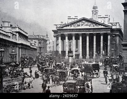 Vintage-Fotografie von London im späten viktorianischen Zeitalter, England, 1895. Stockfoto