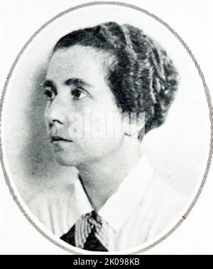 Professor Dorothy Garrod. Dorothy Annie Elizabeth Garrod, CBE, FBA (5. Mai 1892 - 18. Dezember 1968) war eine englische Archäologin, die sich auf die Altsteinzeit spezialisierte. Von 1939 bis 1952 war sie Disney-Professorin für Archäologie an der University of Cambridge und hatte als erste Frau einen Lehrstuhl in Oxford oder Cambridge inne. Stockfoto