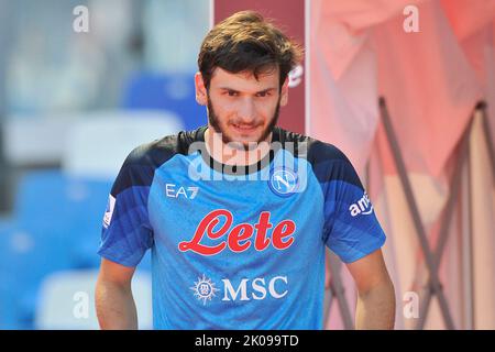 Napoli, Italien. 10. Sep, 2022. Spieler von Neapel, während des Spiels der italienischen Serie A Liga zwischen Napoli vs Spezia Endergebnis, Napoli 1, Spezia 0, Spiel im Diego Armando Maradona Stadion gespielt. Napoli, Italien, 10. September 2022. (Foto von Vincenzo Izzo/Sipa USA) Quelle: SIPA USA/Alamy Live News Stockfoto