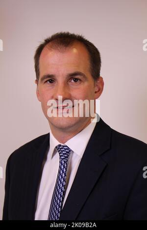 Der RT Hon Jake Berry ist der konservative Abgeordnete von Rossendale und Darwen und bekleidete das Regierungsamt des Ministers ohne Portfolio (Kabinett). Stockfoto