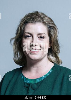 Der RT Hon Penny Mordaunt ist der konservative Abgeordnete für Portsmouth North und war Lord President of the Council und Leader of the House of Commons. Stockfoto