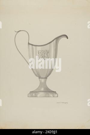 Monogrammed Silber Creme Pitcher, c.. 1937. Stockfoto