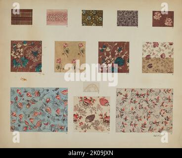 Textilien in Patchwork Quilt, c. 1937. Stockfoto