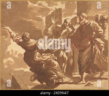 Der Tod von Sapphira. Stockfoto