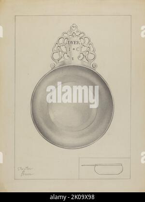 Silberner Porringer, 1936. Stockfoto