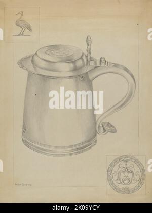 Silver Tankard, c. 1937. Stockfoto