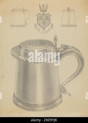 Silver Tankard, c. 1936. Stockfoto