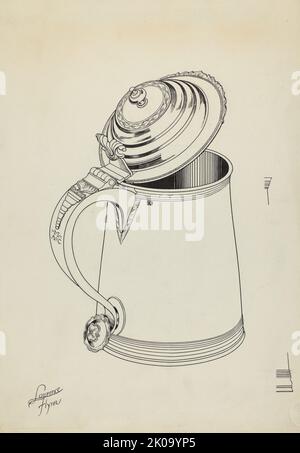 Silver Tankard, c. 1936. Stockfoto