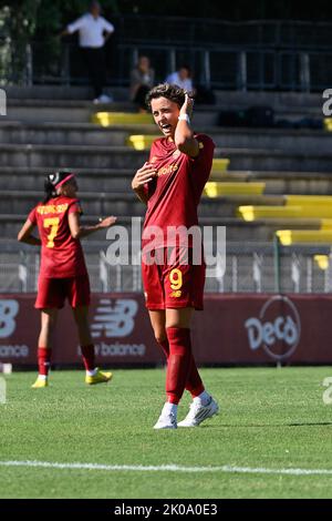 10.. September 2022; Stadio Tre Fontane, Rom, Italien: Serie A Frauenfußball ALS Roma gegen AC Mailand: Valentina Giacinti von AS Roma Stockfoto