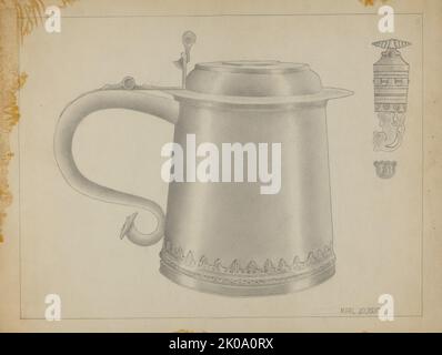 Silver Tankard, c. 1936. Stockfoto