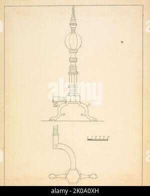 Andiron (eines der Paare), c. 1937. Stockfoto