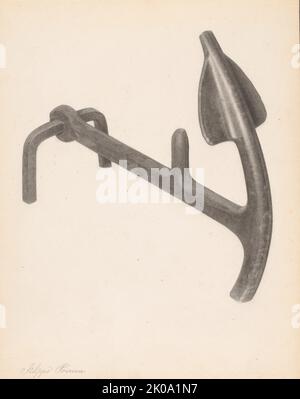 Andiron (eines der Paare), c. 1938. Stockfoto