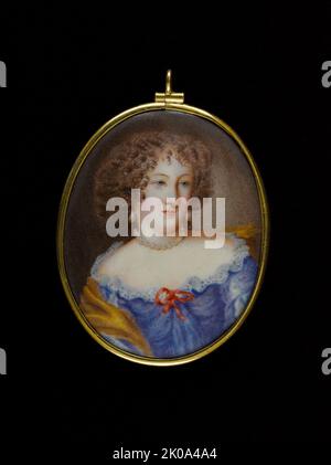 Portrait d'une jeune femme en costume Louis XIV. Stockfoto