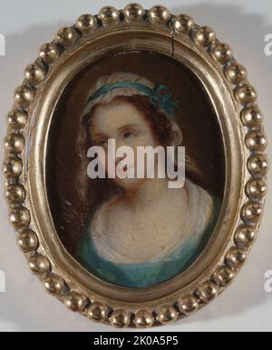 Portrait soll von Charlotte Corday (1768-1793) sein, zwischen 1788 und 1798. Stockfoto