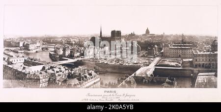 Panorama aus dem St Jacques Turm, 4. Arrondissement, Paris, 1867. Stockfoto