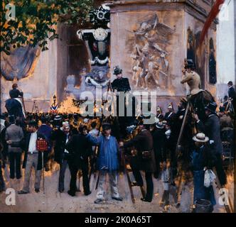 Beerdigung von Victor Hugo, Place de l'etoile (1. Juni 1885), c1885. Stockfoto